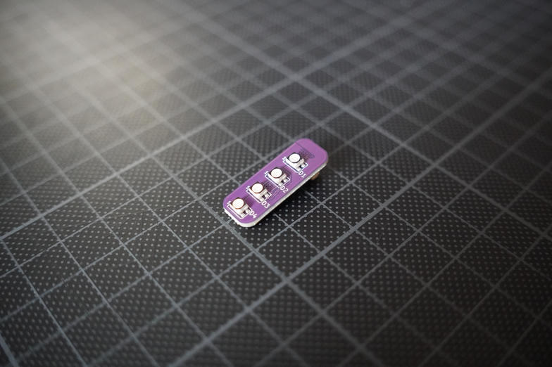 PCB with LED side facing upward